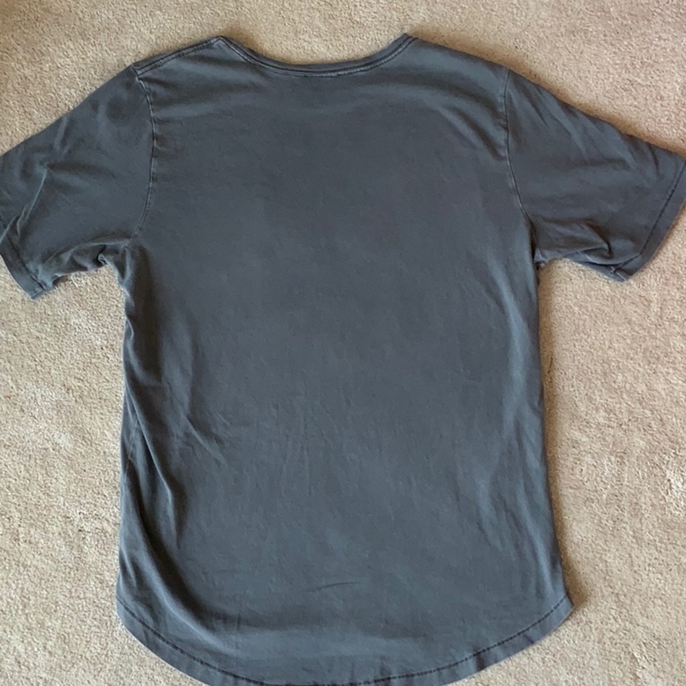 Elwood, Mens XL Gray, Longer Rounded Hem, Pocket Tee, T-shirt, Unisex - Picture 2 of 2